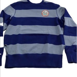Nike Slater‎ Bike Bicycle Striped Blue Sweatshirt m